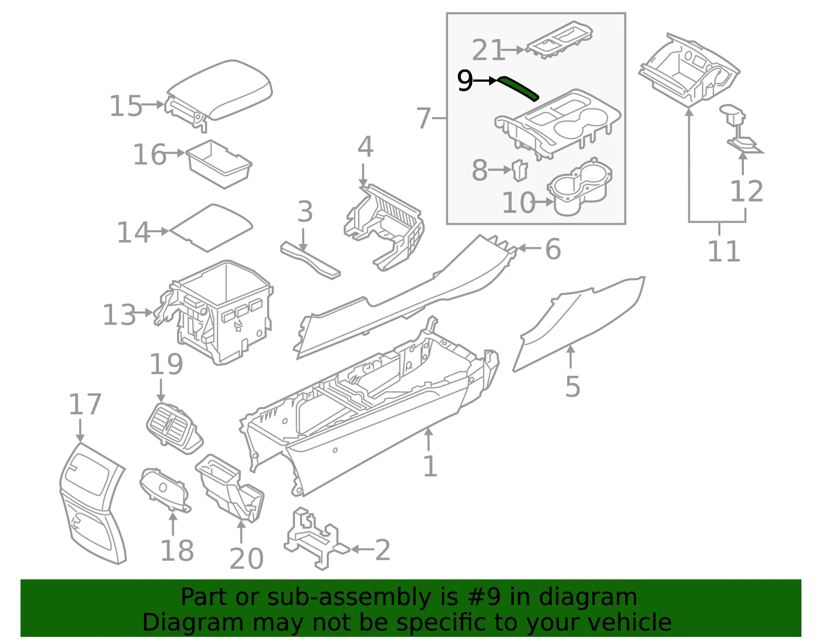 Top Panel Mat - Kia (84674 C6000) - view 3